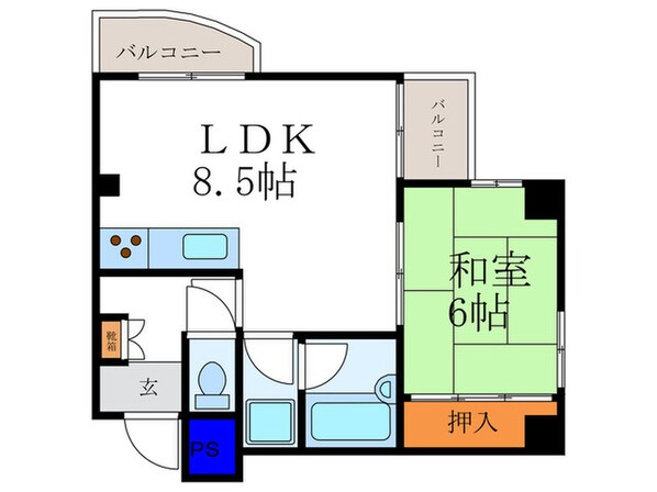 パラド－ル東山（１０６）の物件間取画像